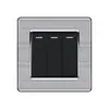 Enchufe de pared tipo 86 para interruptor transfronterizo, enchufe de múltiples orificios de una sola apertura, enchufe de interruptor de aire acondicionado de acero inoxidable