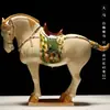 Caballo Tang sancai llegó con éxito decoración de pasillo estilo chino de cerámica arte de escritorio regalo de inauguración regalo de negocios