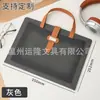 Bolsa para Documentos A4 en Stock, Bolso Portátil de Cuero para Archivos, Carpeta de Archivos, Maletín de Negocios, Logo Personalizable, Uso para Viajes Diarios