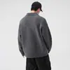 Suéter de Punto con Cuello Solapa Estilo Old Money para Hombre Invierno 2026 Nuevo de Alta Gama Holgado Casual Prenda Básica de Punto con Cuello POLO