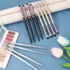 Set de 4 pinceles pequeños para sombra de ojos con forma de uva, cerdas suaves de Cangzhou que no se caen, set de brochas de maquillaje portátil para aplicación debajo de los ojos
