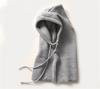 Novo Chapéu Cachecol Feminino Outono e Inverno Tudo-em-Um Chapéu Cachecol Pulôver Chapéu de Lã Tricotado Fashion