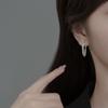 Aretes de Plata Aerchi S925 para Mujer Moda Estilo K Cadena Simple Cuentas de Luz Aretes Personalizados Joyería para la Oreja M00378