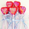 Decoración de Pastel Adorno de Amor Enchufe de Moño Bola de Lentejuelas Inserto de Decoración de Pastel Decoración de Mesa de Fiesta para Postres