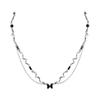 Collar de mariposa con patrón ondulado para mujer, estilo Spice Girl, cadena de clavícula, diseño de nicho, accesorios de lujo ligeros de alta gama.