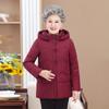 Chaqueta corta de plumón para mujeres de mediana edad y mayores, Ropa de invierno para madres, Engrosada con capucha, Ropa para personas de 60 y 70 años, Abrigo para abuela y esposa