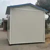 Casa Contenedor con Techo, Unidad de Vivienda Móvil, Casa Integrada, Casa de Caja de Embalaje de Panel de Acero de Color para Obra, Desmontable