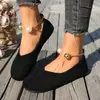 Sapatos Mary Jane Retro de Camurça Transfronteiriços Femininos com Fivela de Metal e Pérola Sapatos Baixos Versáteis Gentis Sapatos Femininos Plus Size
