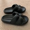 Sandalias casuales de moda de color puro, suaves y de suela gruesa, verano, elegantes, simples, pantuflas para el hogar de EVA, pantuflas para baño