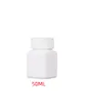 Botellas de Plástico Espesado 50ml 100ml Transparentes de Boca Ancha Botellas Selladas Botellas de Boca Ancha para Cápsulas Botellas Dispensadoras de Muestreo