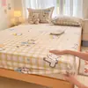 Manta de Cama de Leche de Invierno de Felpa Pieza Única Juego de Sábanas Infantiles con Más Terciopelo Manta de Cama Dormitorio Protector de Colchón Totalmente Envuelto de Felpa de Coral