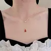 Nuevo Collar de Calabaza Estilo Chino con un Toque de Lujo Ligero y de Alta Gama, Collar Versátil y Único, Nuevo Accesorio para Mujer con un Toque de Alta Gama