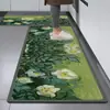 Alfombrilla de Cocina Retro Estilo Americano, Absorbente de Agua y Aceite, Antideslizante, Resistente a la Suciedad, Alfombrilla para Pies de Diatomeas para el Hogar, Alfombrilla Larga