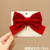 Accesorios para el Cabello de Año Nuevo para Niños Tocado de Año Nuevo Rojo Festivo Pinza para el Cabello de Bebé Niña Pinza Superior de Corona de Lazo
