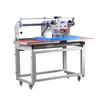 Máquina Pneumática Automática de Duas Estações Deslizante para Etiquetagem de Vestuário Pneumática, Máquina de Prensa Térmica, Máquina de Impressão por Transferência Térmica de Logo, Máquina de Estamparia a Quente