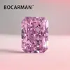 Piedra Suelta Rectangular Corte Flor de Hielo con Bordes Biselados, Corte Radiante Diamante de Alto Carbono 8A, Opciones Blancas y de Color Disponibles, Venta al por Mayor de Fábrica en Stock