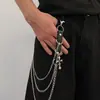 Joias Masculinas Transfronteiriças Europeias e Americanas Corrente Geométrica Multicamadas Corrente para Calça Cruzada Oca Decoração Versátil de Calça de Alta Qualidade