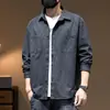 Camisa de rayas para hombre, nuevo estilo otoño 2026, tacto de alta gama, chaqueta de manga larga de tejido oxford de alta densidad, versátil
