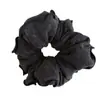 Scrunchie de Algodão Preenchido com Padrão Color Block Retro Coreano, Borda Acabada, Elástico de Cabelo Elegante de Cor Sólida para Rabo de Cavalo Feminino