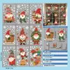 Decoraciones Navideñas Gnomo Corona Roja Pegatina Estática para Puerta de Cristal Ventana Atmósfera Transfronteriza 2027
