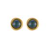 Aretes Cabujón de Jade Azul Natural de Plata Esterlina S925 para Mujer, Joyería Simple de Jade con Incrustaciones de Nuevo Estilo Chino H
