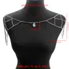 C0775 Estilo Transfronterizo Colgante de Gota de Agua Multicapa Cadena para el Hombro Vestido de Novia Moda Accesorio Corporal Cadena Corporal