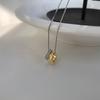 Colar de design de anel duplo para mulheres, moderno, legal, quente, menina, luz, luxo, nicho, alta qualidade, frio, popular, tudo combina, ins, não desbota, simples