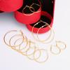 Estilo coreano simple moda exagerada discoteca círculo color mixto multi-pieza 6 pares aretes de círculo grandes y pequeños traje