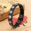 Accesorios Nuevos Transfronterizos Estilo Punk Hip-Hop Europeo y Americano Pulsera de Cuero Ajustable Creativa Pulsera de Estrella de Cinco Puntas Joyería