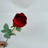 Rosa Simulada Pintura al Óleo Única Rosa Fresca Arreglo de Boda Flor Simulada Decoración de Hotel Restaurante Flor Falsa Flor de Seda
