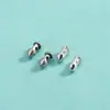 Tira de Cuentas Espaciadoras Sólidas de Plata de Ley S925 Barra de Equilibrio Cuentas Sueltas Cuerda Hecha a Mano DIY Pulsera de Cristal Combinar Cabeza