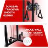 Entrenador de pared con sistema de doble polea ajustable, estación de fitness desplegable PT-82C