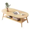 Mesa pequeña de doble capa de moda para sala de estar en casa, mesa de centro pequeña moderna para apartamentos de alquiler, mesa auxiliar para sofá para apartamentos pequeños