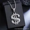 Moda Europeia e Americana Exagerada Colar com Pingente de Dólar para Homens, Pingente de Personalidade Hip-Hop da Moda, Corrente Torcida de Aço Inoxidável Corrente para Suéter Joias