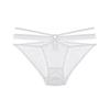 Ropa Interior Sexy de Encaje de Verano de Cintura Media para Mujer con Tirantes Cruzados, Delgada, Transpirable, Fondo de Algodón Invisible, Calzoncillos que Cubren la Cadera