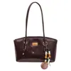 Bolsa de Ombro Retro Feminina 2026 Novo Estilo Moda Nicho Bolsa de Ombro Única Versátil Grande Capacidade Bolsa para Passeio e Trabalho Bolsa de Ombro