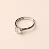 Em estoque Venda Quente Moda Alto Padrão Seis Garras Anel de Diamante Estilo Japonês e Coreano Simples Anel Ajustável