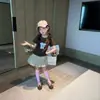 Conjunto de Ropa para Niña 2026 Nuevo Verano Ropa Infantil Casual Camiseta de Manga Corta con Estampado de Perro y Falda Conjunto de Dos Piezas