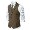 Amazon 2024 Nuevo Chaleco de Traje Ajustado Estilo Coreano Chaleco Casual de Bolsillo para Traje de Hombre Chaqueta para Hombre