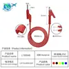 Cable de Prueba con Pinza de Cocodrilo de Cabeza de Linterna de Cobre de 4 mm con Cable de Conexión para Multímetro Re-enchufable J70054-B