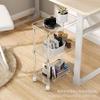 Venta Caliente Transfronteriza Carrito de Acrílico de Tres Niveles con Ruedas Carrito de Servicio para Bar Carrito de Mesa de Café para Sala de Estar