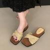 Sandalias Tejidas Cruzadas Estilo Retro Francés para Mujer, Nuevas Sandalias de Cuña de Nicho para Verano 2026