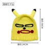 Venda Direta da Fábrica Gorro de Tricô Pikachu Máscara Divertida de Cabeça de Peixe Adereço de Cabeça Bobo do Pikachu Pegadinha