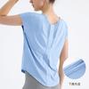 Camiseta deportiva de manga corta de secado rápido para mujer, transpirable, holgada, para fitness, para correr al aire libre, para yoga