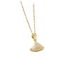 Collar de falda corta con incrustaciones de diamantes para mujer, ligero, de lujo, con forma de abanico, combinable con todo, cadena corta de clavícula de fritillaria, colgante de moda de celebridades de Internet.
