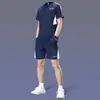 Traje deportivo para correr para hombre, ropa de fitness de secado rápido para todas las estaciones, nuevo conjunto holgado para ciclismo y bádminton, mallas de entrenamiento