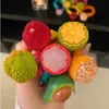 Coreia do Sul Dongdaemun Anel de Cabelo Fofo de Frutas Versátil Primavera e Verão Destaque Colorido Alta Elasticidade Anel de Toalha de Cabelo Acessórios de Cabelo