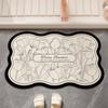 Alfombra de Baño de Diatomita Absorbente Antideslizante Alfombra de Lujo Ligero Avanzada para el Hogar Alfombra para Puerta de Inodoro Resistente a la Suciedad y Cortable