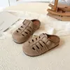 Pantuflas de Princesa Caladas para Niñas 2025 Verano Nuevo Estilo Casual para Exteriores Pantuflas de Punta Cerrada para Niñas Pequeñas Sandalias de Moda Geniales