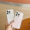Elegante patrón de concha adecuado para funda de teléfono OPPO Reno15, IA6SPRO corazón degradado A58X diamantes IMD